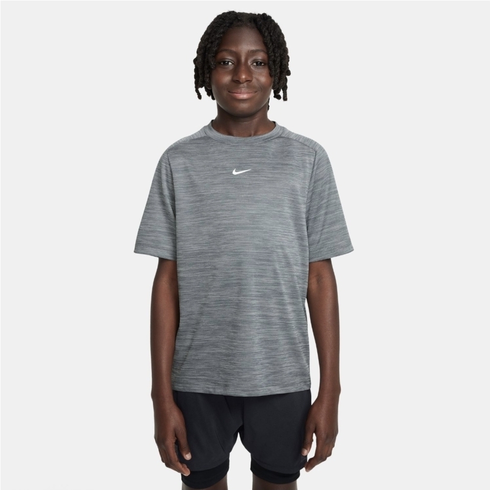 NEW Nike Big Kids L Gray SS Dri-fit Shirt HJ3771-084